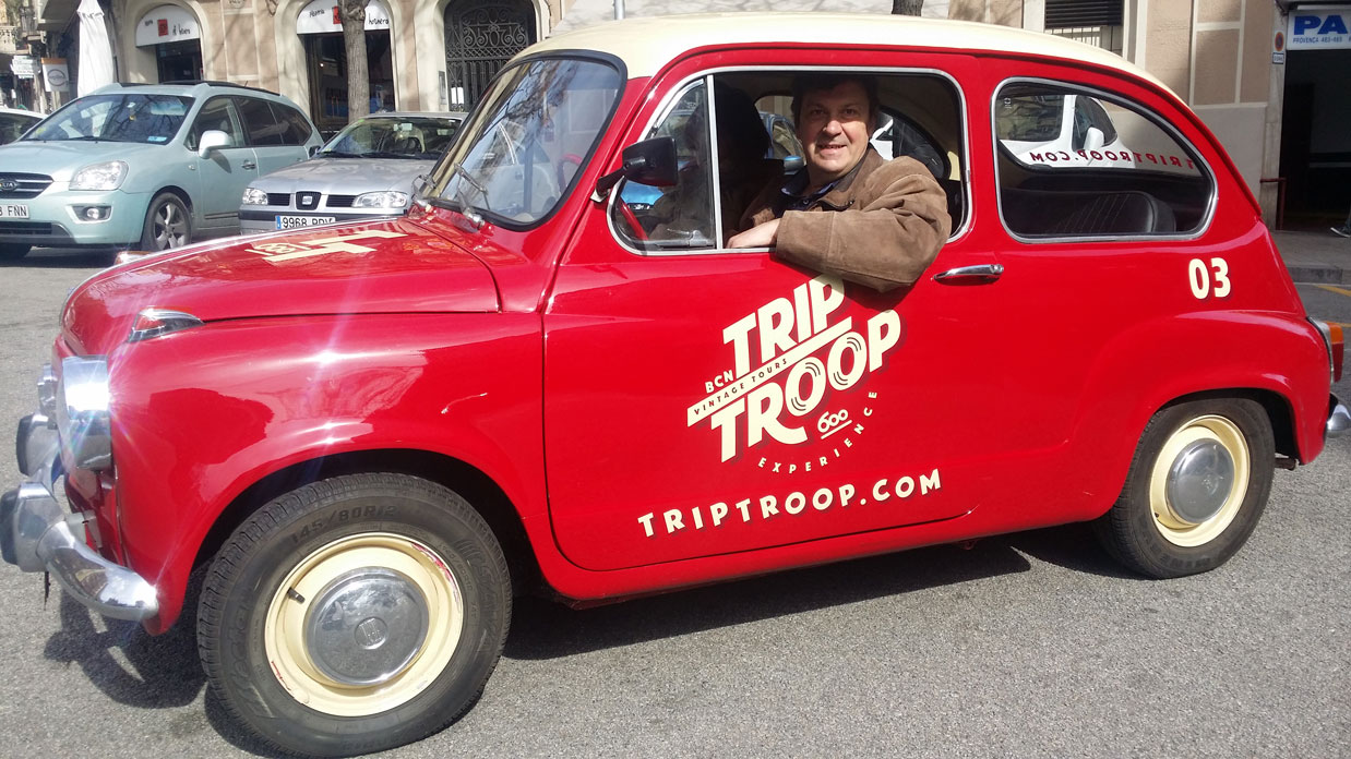 trip troop alquila seat 600 ruta FC barcelona