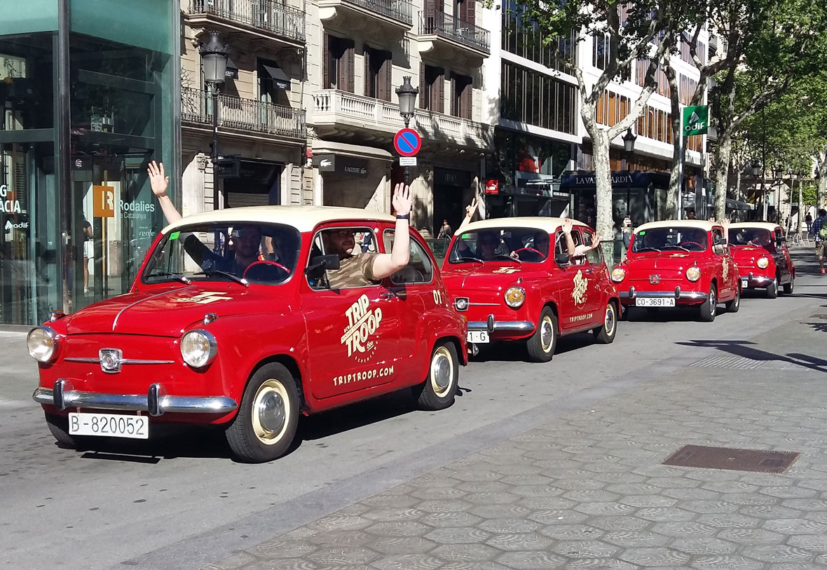 trip troop tour dominguero seat 600 barcelona